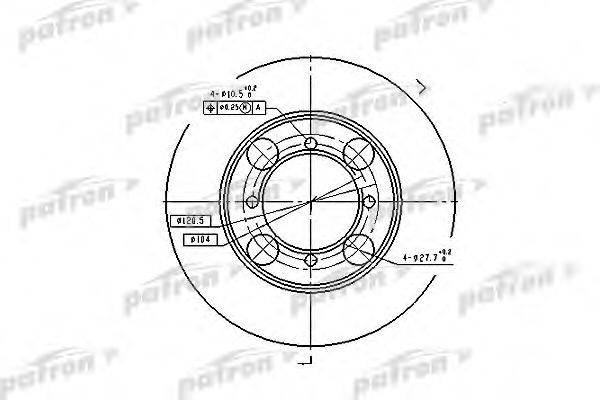 PATRON PBD1428 Тормозной диск