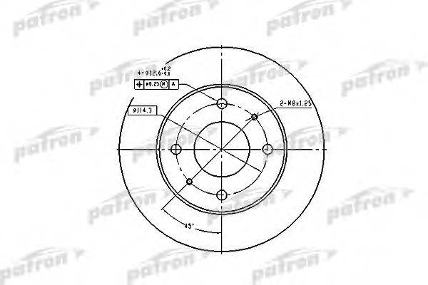 PATRON PBD1443 Тормозной диск