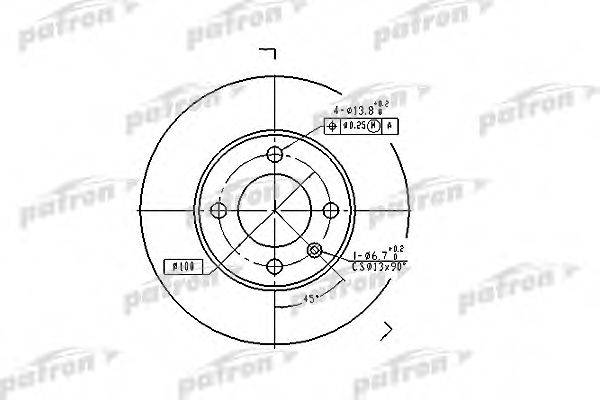 PATRON PBD1516 Тормозной диск