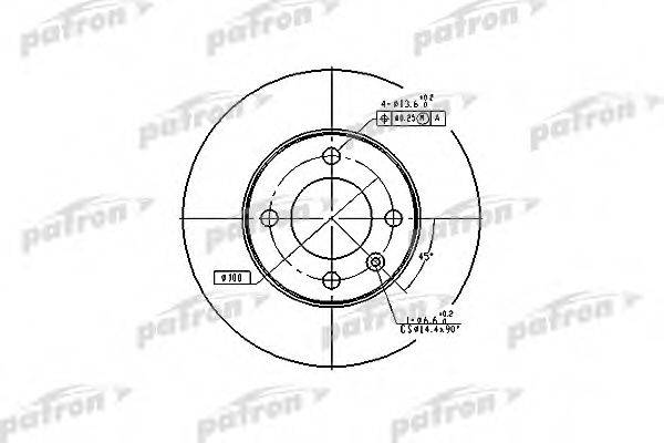 PATRON PBD1518 Тормозной диск