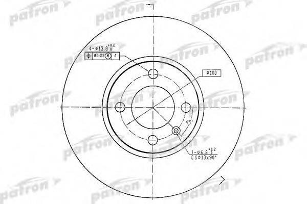 Тормозной диск PATRON PBD1532