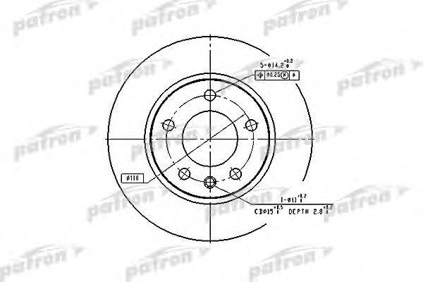 PATRON PBD1614 Тормозной диск