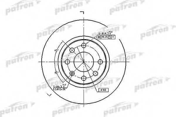 Тормозной диск PATRON PBD1625