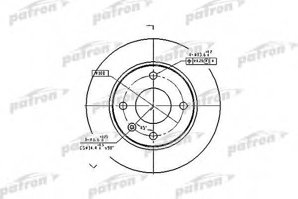 PATRON PBD1649 Тормозной диск