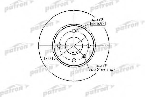 Тормозной диск PATRON PBD1655
