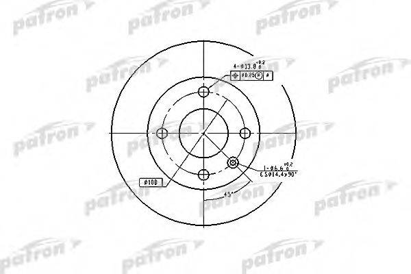 PATRON PBD1658 Тормозной диск