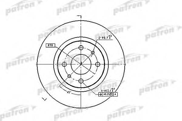 PATRON PBD1747 Тормозной диск