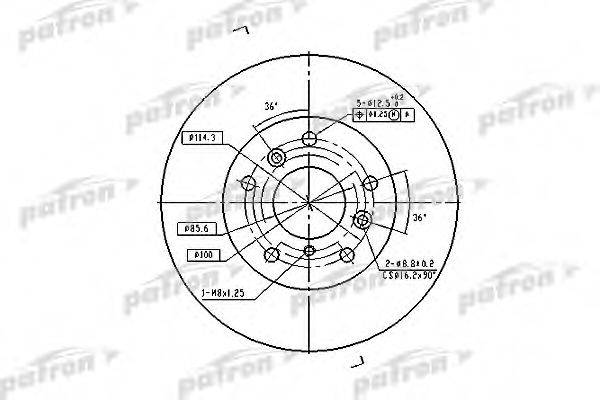 PATRON PBD2571 Тормозной диск