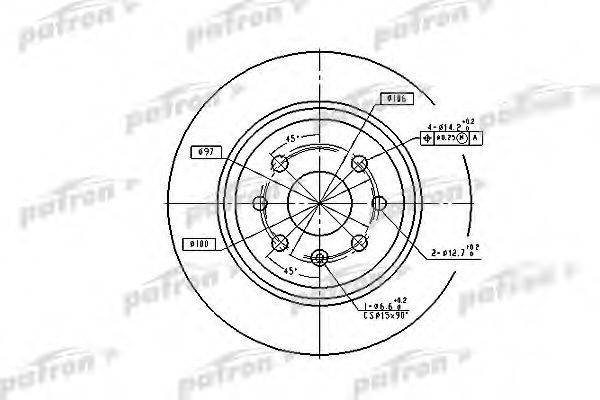Тормозной диск PATRON PBD2772