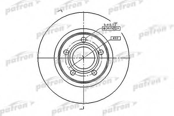 PATRON PBD2806 Тормозной диск