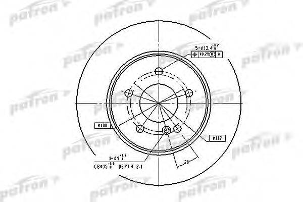 Тормозной диск PATRON PBD2813