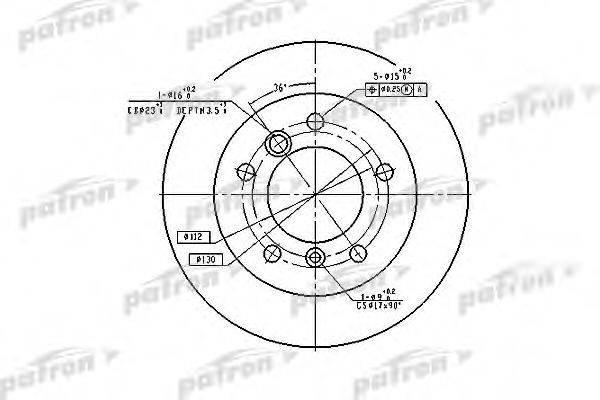 Тормозной диск PATRON PBD4088