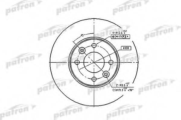 PATRON PBD4364 Тормозной диск