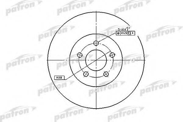PATRON PBD5381 Тормозной диск