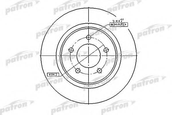 PATRON PBD5386 Тормозной диск