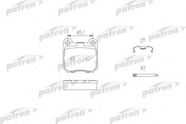 Комплект тормозных колодок, дисковый тормоз PATRON PBP1117