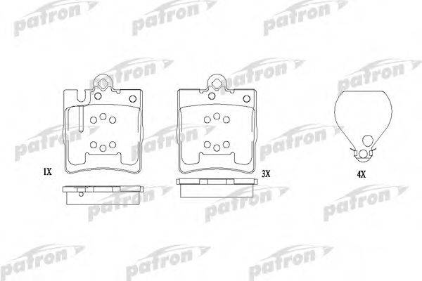 Комплект тормозных колодок, дисковый тормоз PATRON PBP1322