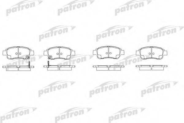 Комплект тормозных колодок, дисковый тормоз PATRON PBP1368