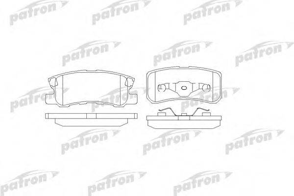 Комплект тормозных колодок, дисковый тормоз PATRON PBP1604