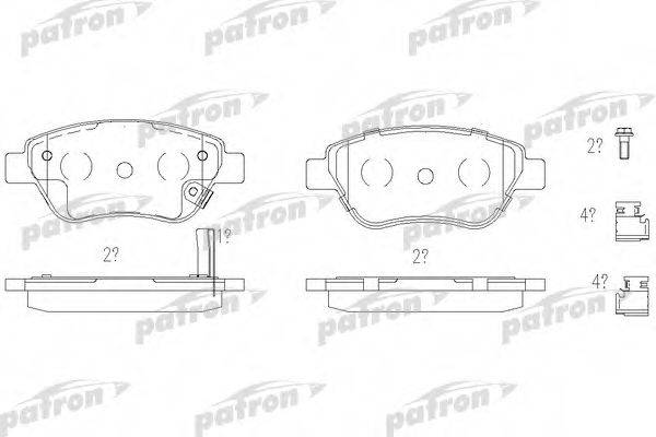 PATRON PBP1920 Комплект тормозных колодок, дисковый тормоз