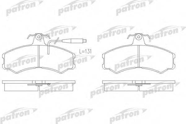 Комплект тормозных колодок, дисковый тормоз PATRON PBP287