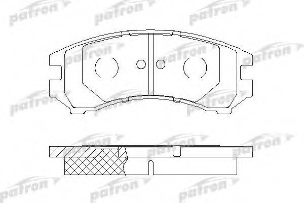 PATRON PBP550 Комплект тормозных колодок, дисковый тормоз