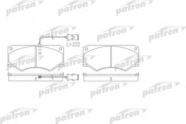 PATRON PBP709 Комплект тормозных колодок, дисковый тормоз