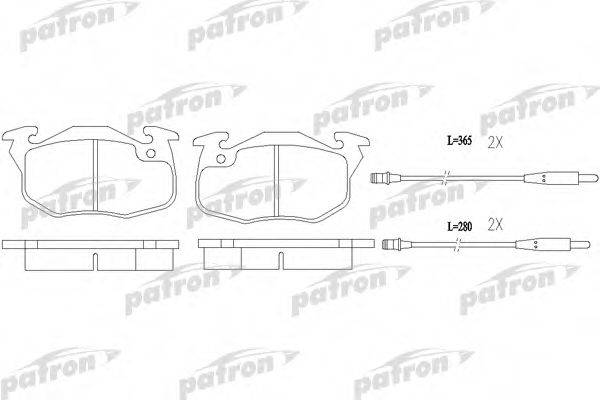 Комплект тормозных колодок, дисковый тормоз PATRON PBP719