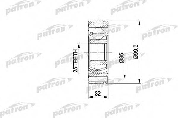 PATRON PCV1005 Шарнирный комплект, приводной вал