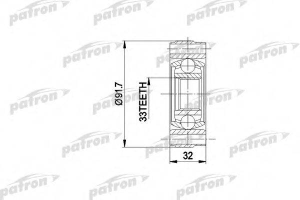 PATRON PCV3003 Шарнирный комплект, приводной вал