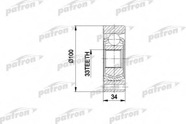 PATRON PCV3010 Шарнирный комплект, приводной вал