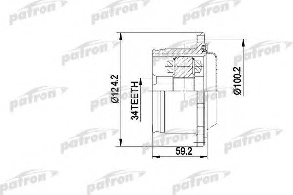 PATRON PCV5006 Шарнирный комплект, приводной вал