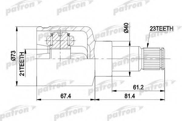PATRON PCV5023 Шарнирный комплект, приводной вал