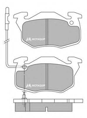 Комплект тормозных колодок, дисковый тормоз MOTAQUIP LVXL348