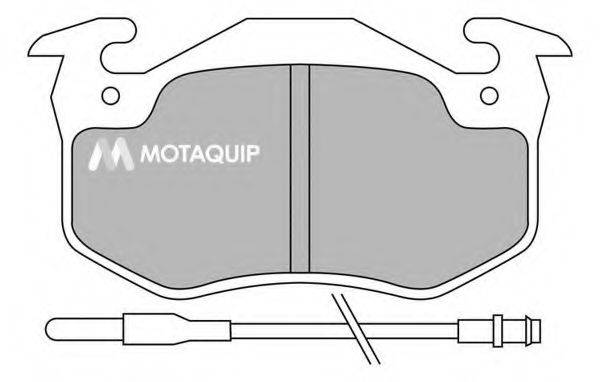 Комплект тормозных колодок, дисковый тормоз MOTAQUIP LVXL370