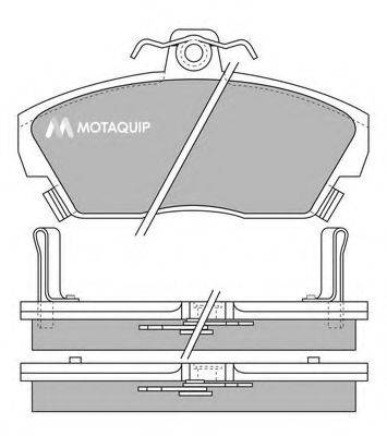 Комплект тормозных колодок, дисковый тормоз MOTAQUIP LVXL532