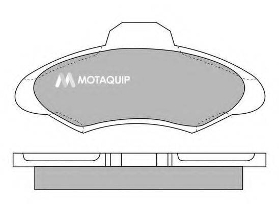 Комплект тормозных колодок, дисковый тормоз MOTAQUIP LVXL563