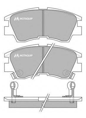 Комплект тормозных колодок, дисковый тормоз MOTAQUIP LVXL588