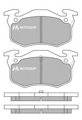 Комплект тормозных колодок, дисковый тормоз MOTAQUIP LVXL976