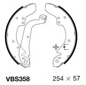 MOTAQUIP VBS358 Комплект тормозных колодок