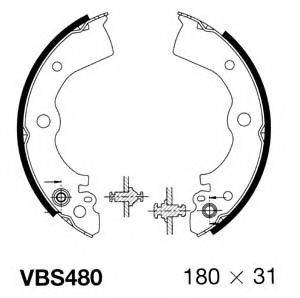 MOTAQUIP VBS480 Комплект тормозных колодок