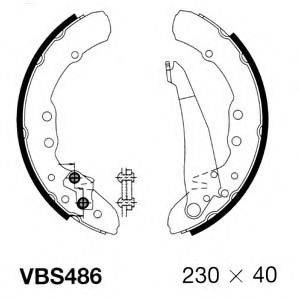 Комплект тормозных колодок MOTAQUIP VBS486