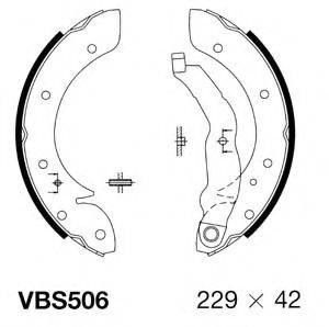 MOTAQUIP VBS506 Комплект тормозных колодок