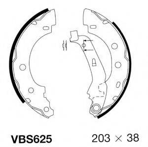 Комплект тормозных колодок MOTAQUIP VBS625