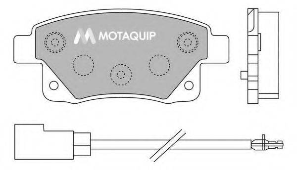 Комплект тормозных колодок, дисковый тормоз MOTAQUIP LVXL1303