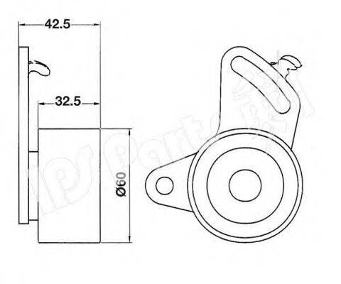 Устройство для натяжения ремня, ремень ГРМ IPS PARTS ITB-6200