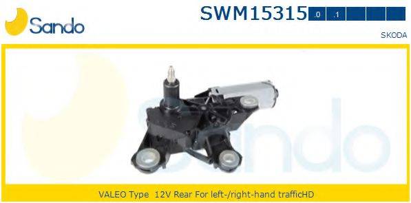 SANDO SWM153150 Двигатель стеклоочистителя