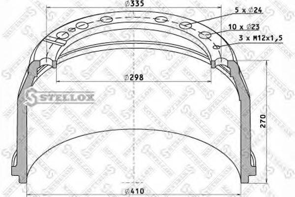 Тормозной барабан STELLOX 85-00014-SX