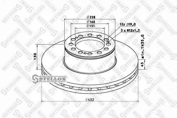 Тормозной диск STELLOX 85-00714-SX