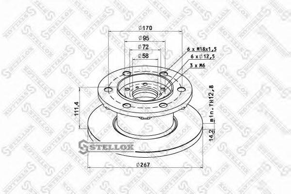 STELLOX 8500735SX Тормозной диск